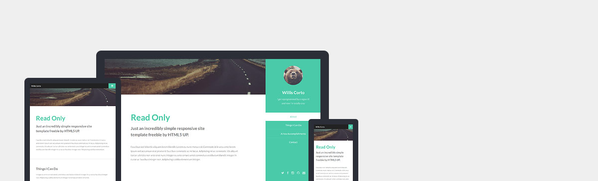 Read Only HTML5 Responsive Template